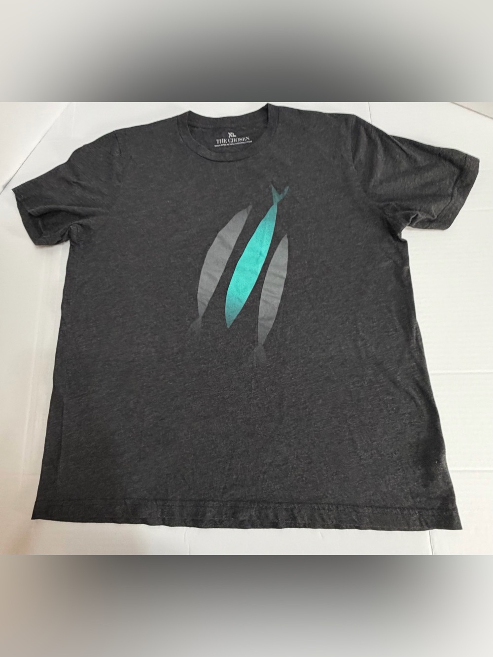 The Chosen TV Series T-Shirt XL Gray Three Fish Christian Faith Graphic